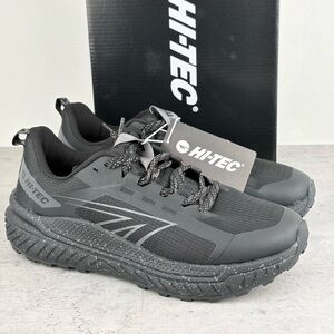 Hi-Tec Sneakers Men's Black Breathable Trail Hiking Shoes Sz 9 New In Box